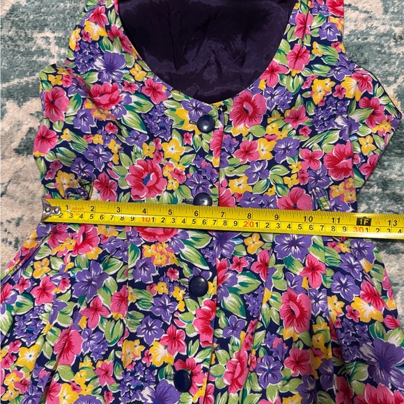Vintage R.J. Stevens floral button down jumper dress - Picture 5 of 10